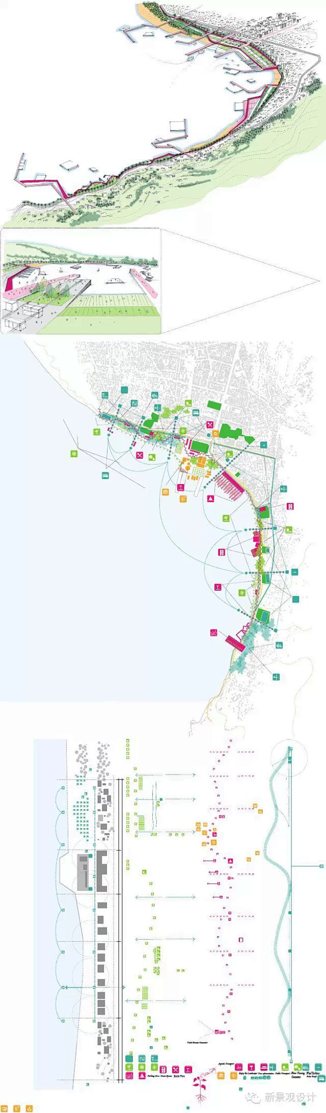 滨水绿地景观设计分析图