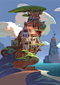 House And Sea, Chaichan Artwichai : Personal artwork for fun