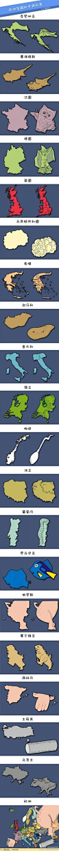 欧洲地图，好容易记啊