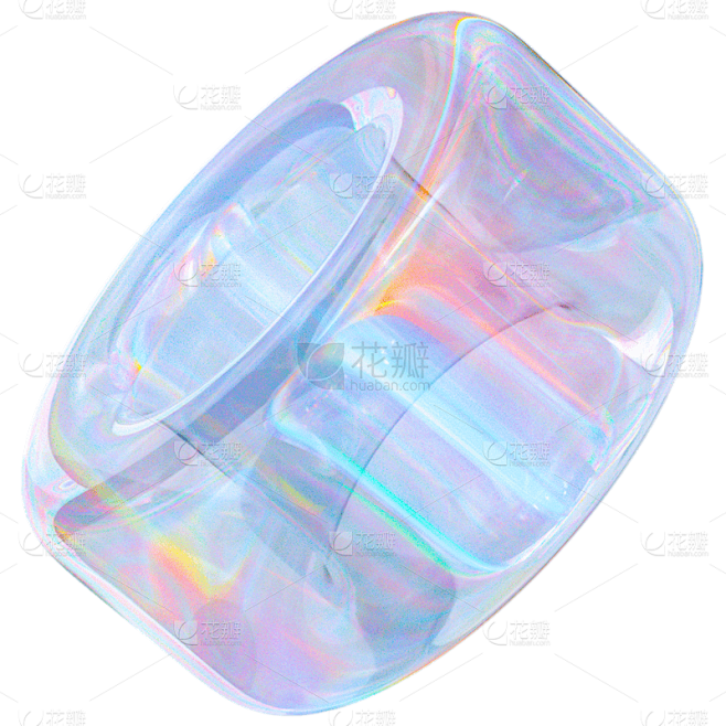 C4D-气泡质感元素-圆环