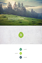 树叶logo/水滴logo/企业vi设计/回收公司品牌设计