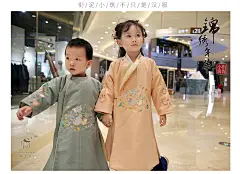 衔泥小筑秋冬加绒保暧汉服宝宝少儿刺绣猫咪女童装 圆领袍 喵喵杏-淘宝网