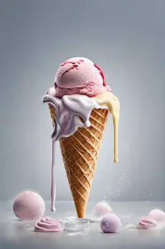 水果冰淇淋奶油甜点冰淇淋摄影图片
