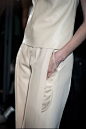 Sheer Pocket detail - chic tailoring with transparent accents; see-through fashion details // Maison Martin Margiela