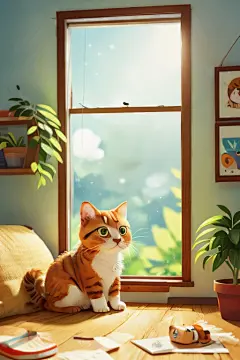 插画猫咪2