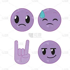 紫色的表情符号设置