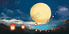中秋国风古风背景海报素材 【酷图网】中秋,国风,古风,背景,海报,素材