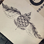 #tattoodesign #tattoosketch #sternum #underboobtattoo #underboob #feathertattoo #feather #hearttattoo #heart #dotwork #linework #lotus