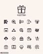 网络购物车货车运输网络定位UI图标 icon图标 扁平图标