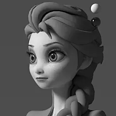 冰雪奇缘艾莎公主头像练习。_孤独的lamb作品_角色/人物/生物_CG模型网