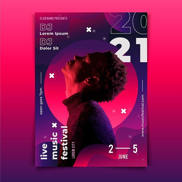 Music event poster t...