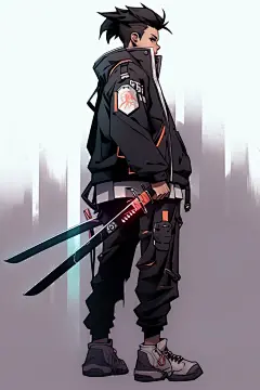 漫画主题素材二次元动漫人物插画图片