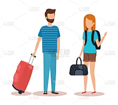 伴侣,设计师,旅途,行李,女人,想法,旅行者,休闲,放松