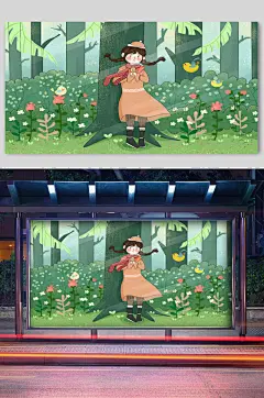树林物语立春宣传插画