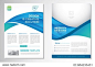 Template vector design for Brochure, Annual Report, Magazine, Poster, Corporate Presentation, Portfolio, Flyer, layout modern with  blue color size A4, Front and back, Easy to use and edit.