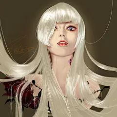 青角童子  的插画 西欧黑暗风尝试——初拥