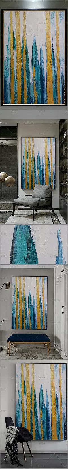 高清立体抽象油画艺术玄关（一千四百五十九）