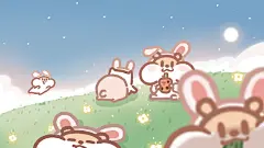 可爱插画ipad壁纸 电脑壁纸   cr.奶茶鼠的想法