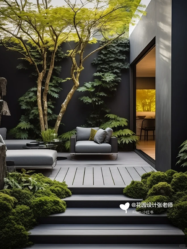 花园设计灵感|现代轻奢花园-花瓣网