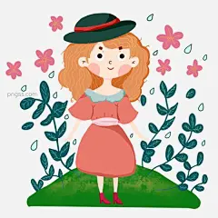 清明节踏青出游的女孩手绘插画图片大小3000x3000px 图片尺寸2.48 MB 来自PNG搜索网 pngss.com 免费免扣png素材下载！春天#春游#荷花#荷叶#卡通手绘#可爱#女孩#清明节#散步#手绘#踏青#徒步#乡村#