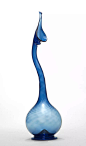 19世纪伊朗制造的天鹅颈玻璃瓶