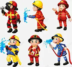 手绘卡通消防员高清素材 为人 页面网页 平面电商 创意素材 png素材