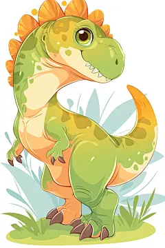 卡通恐龙插画图库