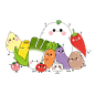食物蔬菜水果拟人动图GIF
