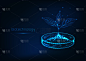 Biotechnology concept futuristic with glowing low 