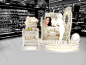 booth instore Kiosk Lux mall posm rose soap stands Unilever