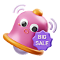 Big Sale Notification 3D Illustration