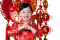 拜年,问候,春节,装饰,中国结_gic5465392_小女孩拜年_创意图片_Getty Images China