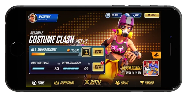 Rumble League UI-花瓣网