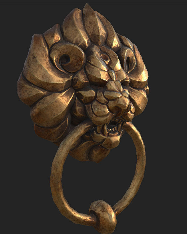 Lion doorknocker, Li...