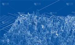 城市,轮廓,概念,金属丝,建筑结构,时尚,现代,建筑业,三维图形,剪影