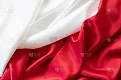 白色和红色的丝绸背景。前视图。最小的。电流。副本的空间。情人节圣诞节