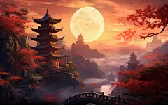 树木人物风景建筑码头素材图片