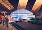 train Travel railway Landscape Nature branding  people architecture Urban clouds