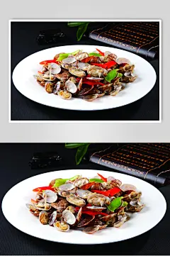 辣炒花蛤餐饮高清图片