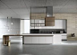 Snaidero LOOK by Snaidero was designed as a canvas that allows homeowners to create their unique kitchen vision. The wooden worktop has adjustable heights and widths, while pantry units come in several sizes to accommodate different layouts. snaidero-usa.