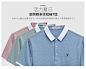 Romon/罗蒙短袖t恤衫男夏季薄款翻领条纹T恤中青年商务新款Polo衫-tmall.com天猫