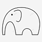大象动物大图标高清素材 动物 大 大象 巨人 耳朵 免抠png 设计图片 免费下载