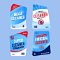 Pack of different viricidal and bactericidal cleaner labels Free Vector