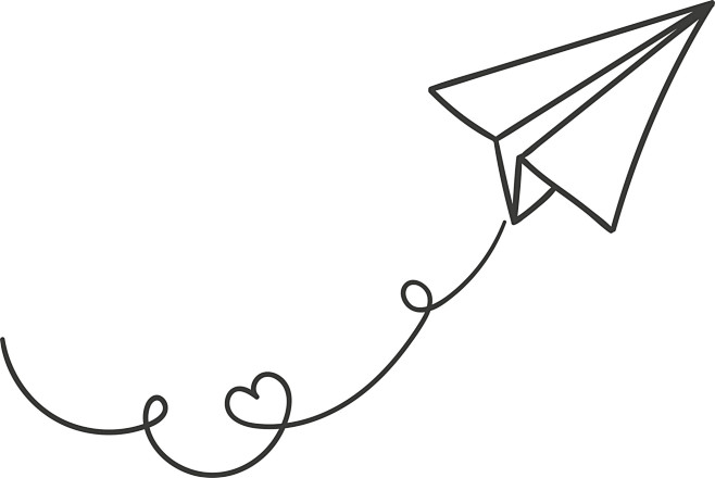 纸飞机 线条 装饰