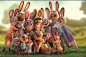 The Art Of Zootopia《疯狂动物城》官方设定画集翻译——（九）兔子洞等场景 : 兔子洞 兔子洞位于动物城的郊区，有着广袤的农田。那里是野兔们的天堂，Hopps的家也在那里。在最初的几版故事中，Judy是野兔大家庭中的一员，她们的家庭大到连爸爸都叫不出Judy的名字，所以有意将兔子洞设计得让...