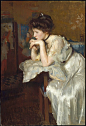 19世纪美国印象派画家Edmund Charles Tarbell，在巴黎学画的时候他时常到卢浮宫博物馆临摹古代大师的作品，而那时印象派运动已经占据巴黎城市的每个画廊。这两种新旧绘画模式的痕迹已深深地留他的作品中。回到美国后 Tarbell以自己的家人为创作对象，他的妻子和孩子成了他最主要的模特，在他的作品中能感受到温暖与平静。
