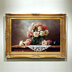 欧式手绘油画客厅挂画餐厅静物花卉美式电箱画卧室过道玄关装饰画-淘宝网
