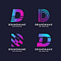 字母D，logo标志矢量图素材