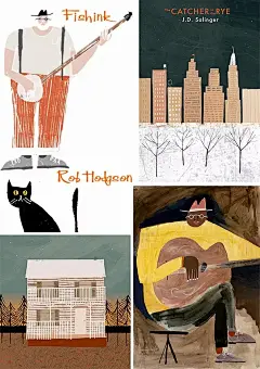 英国插画师Rob Hodgson作品欣赏_普利茅斯大学 : 2011年，Rob的作品获得了世界插画大奖---AOI金奖。在多年接受教育的过程中，我发现最让我感兴趣的就是插画创作。” “在我的成长时期，最关键的人物之一应该就是艺术家大卫·霍克尼了，我从很小…
