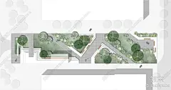 PSD免抠绿地公园景观平面口袋公园街头公园彩平图贴图下载【ID:1147906526】